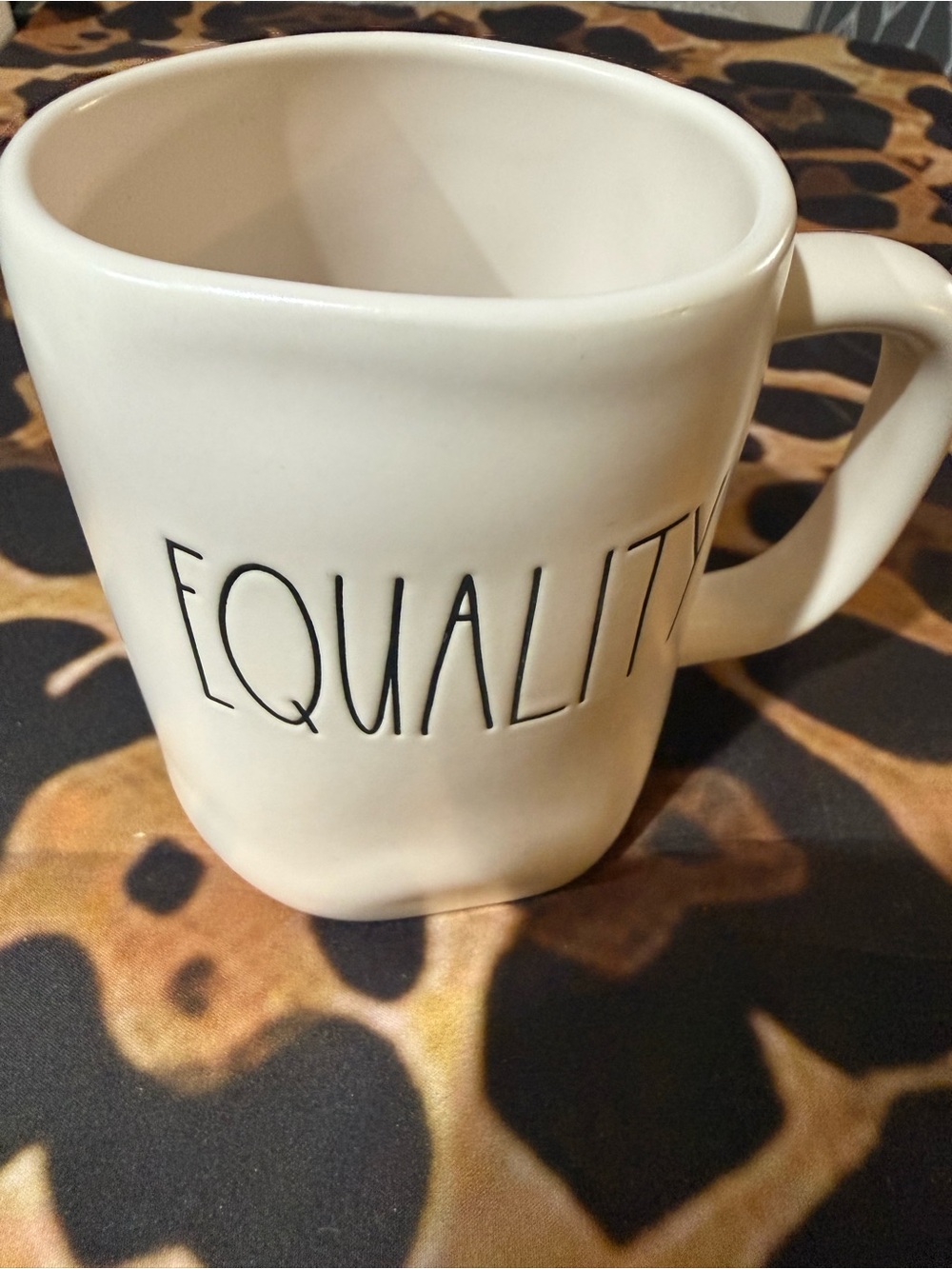 Rae Dunn White "EQUALITY" Ceramic Mug